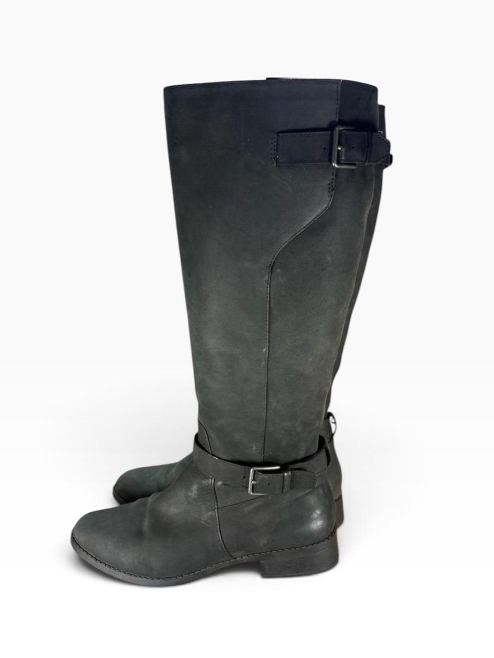 Cole Haan women size 9 shoes black leather tall comfort riding boots